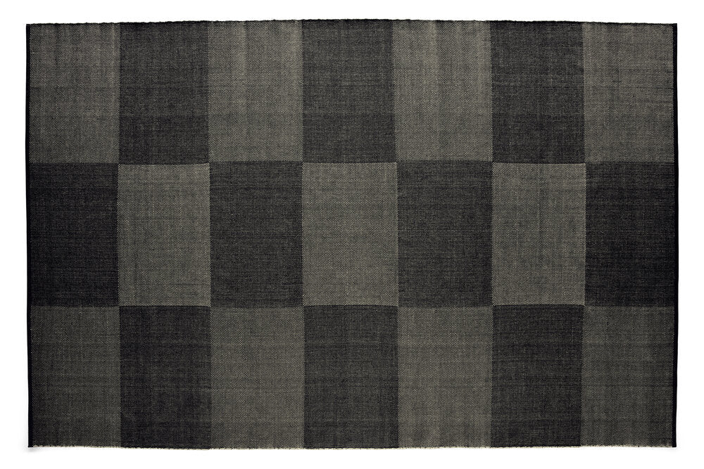 Check gulvtæppe, Black L Check - 200x300 cm.